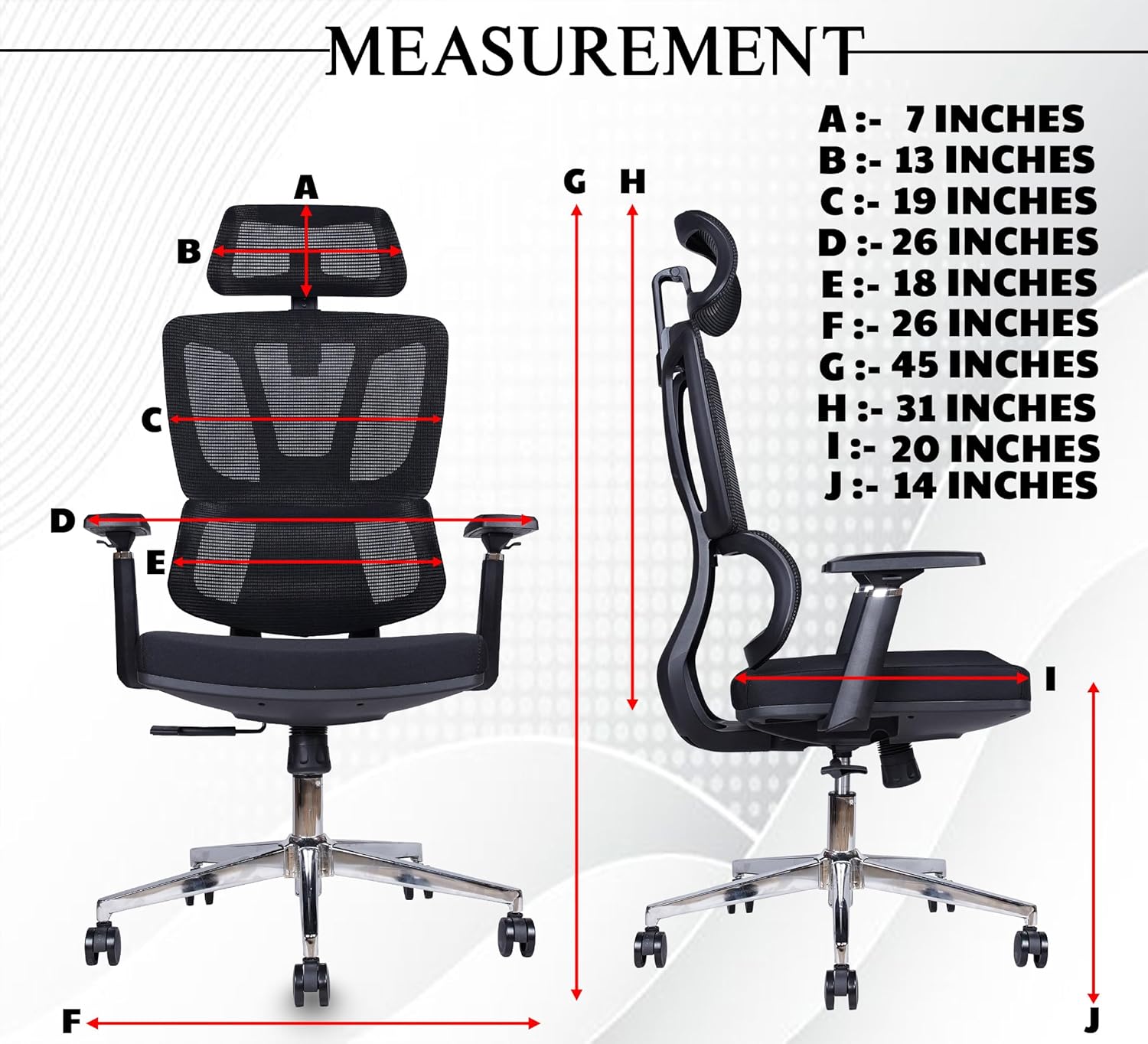 EP1001 Cushion Chair - Ergonomic Premium Mesh Office & Work Chair