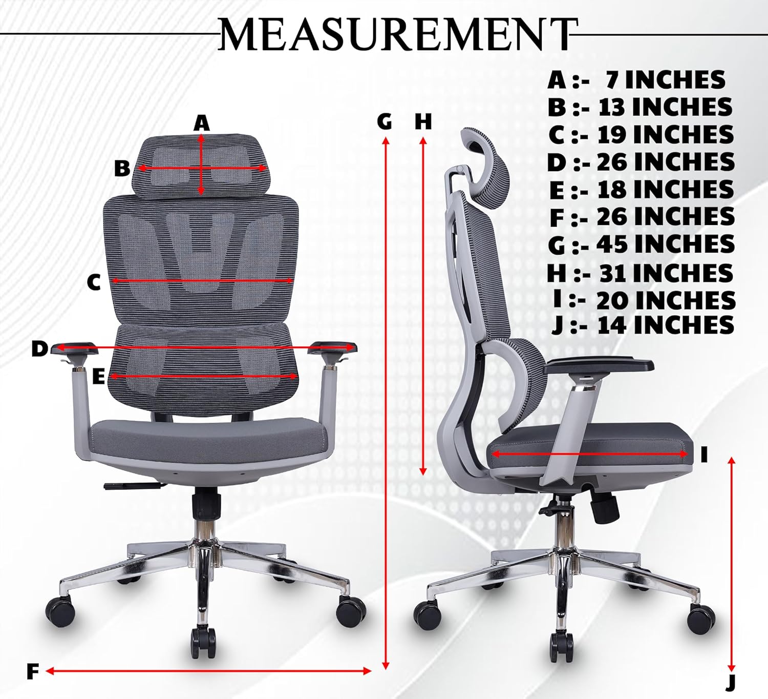 EP1001 Cushion Chair - Ergonomic Premium Mesh Office & Work Chair