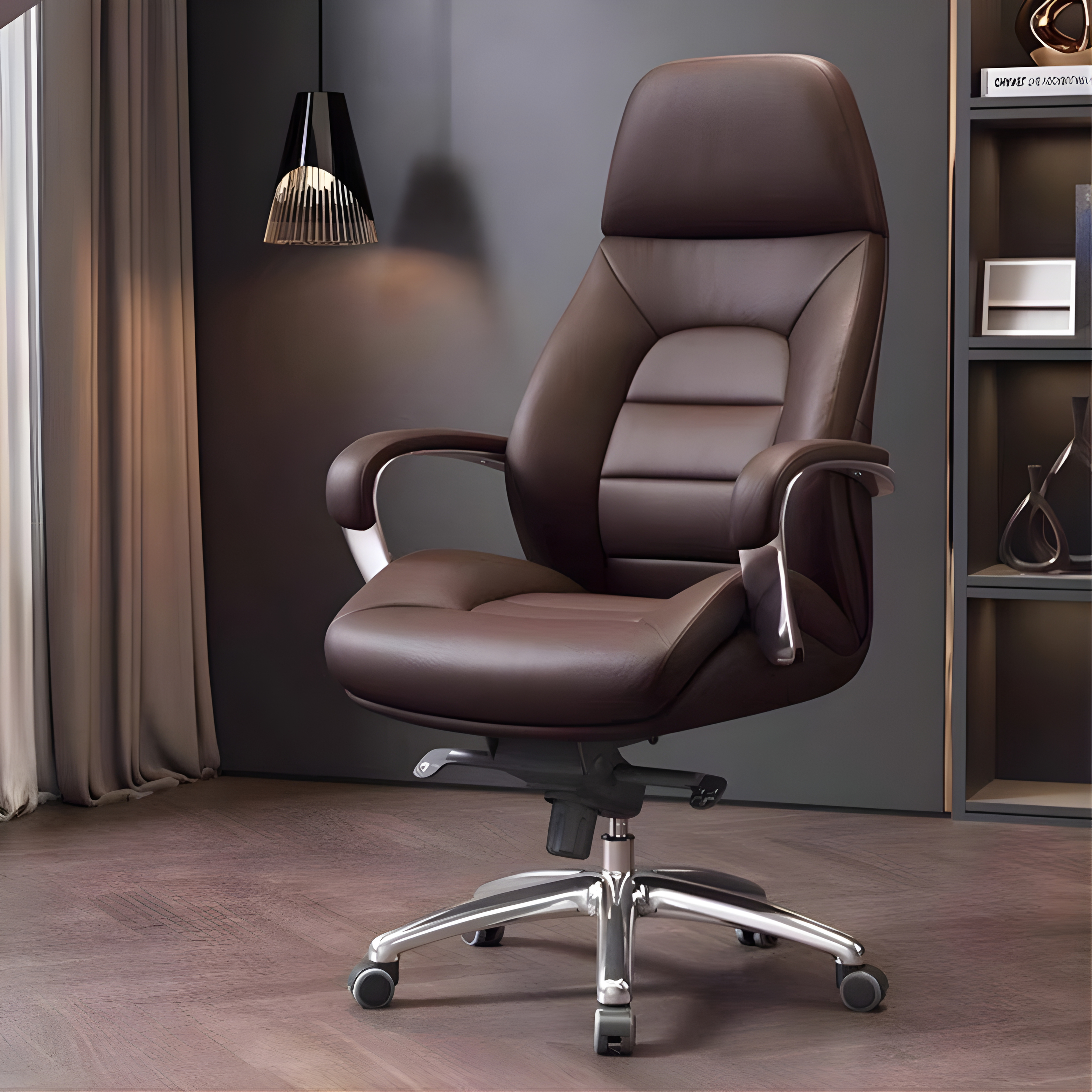 LS1005 Premium Leather Ergonomic Office Chair