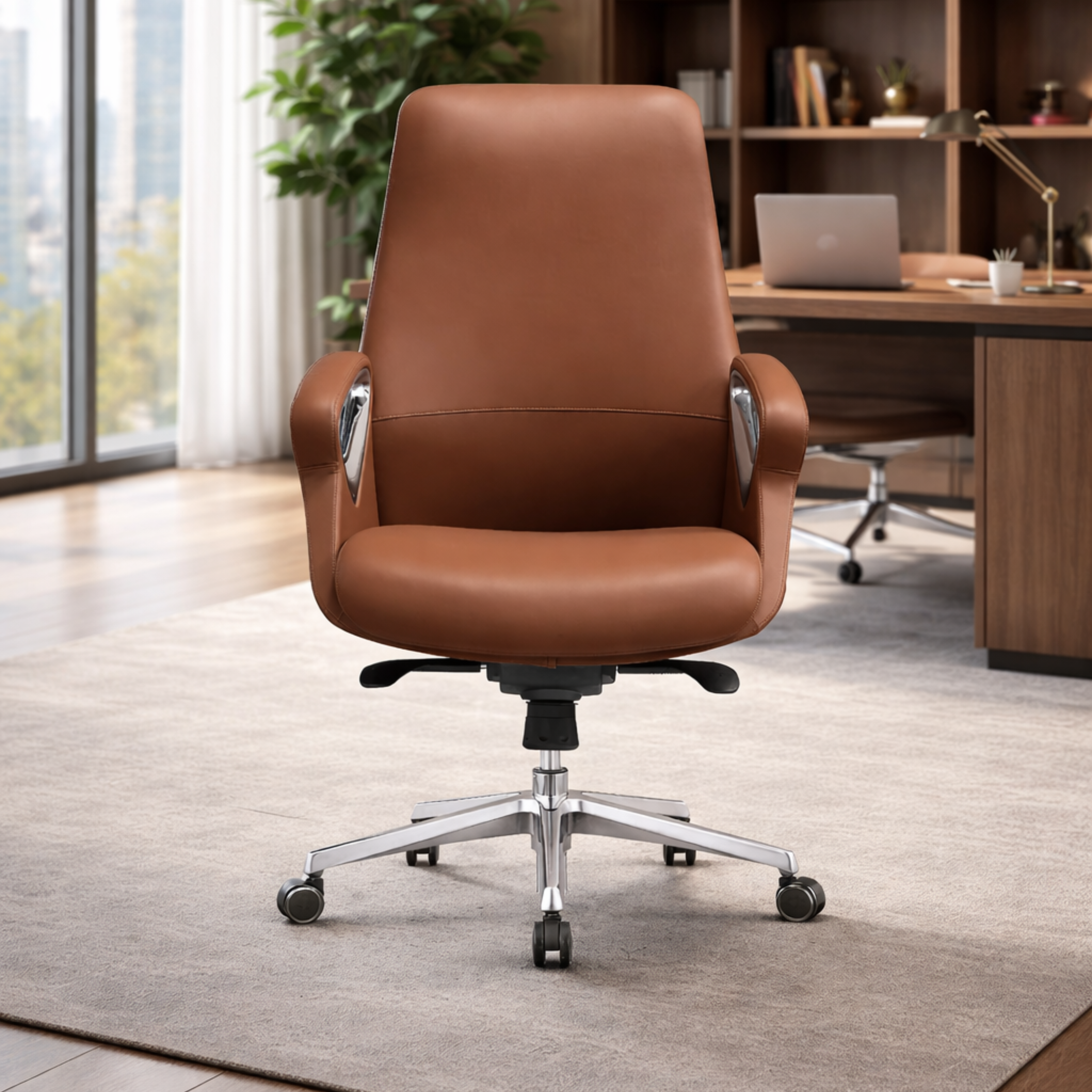 LS1007 Premium Leather Chair | Mid-Back