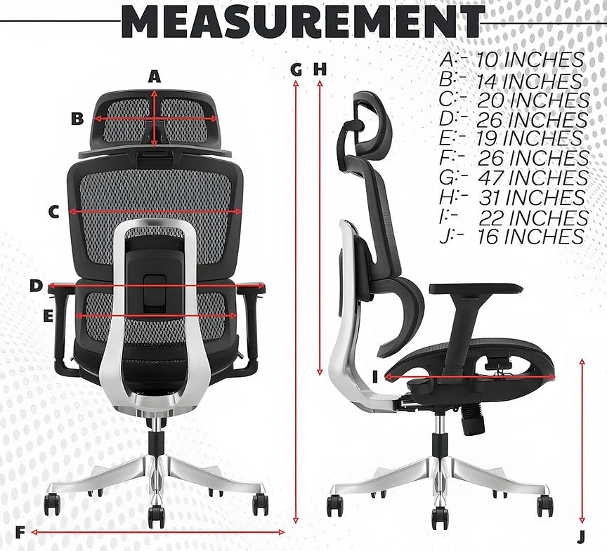 EP1005 Mesh Chair - Ergonomic Premium Mesh Office & Work Chair
