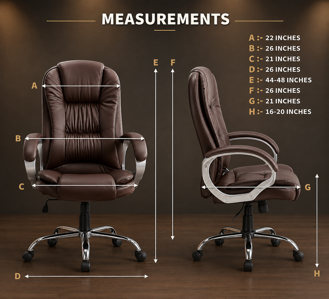 PE1005 Premium Leather Office Chair