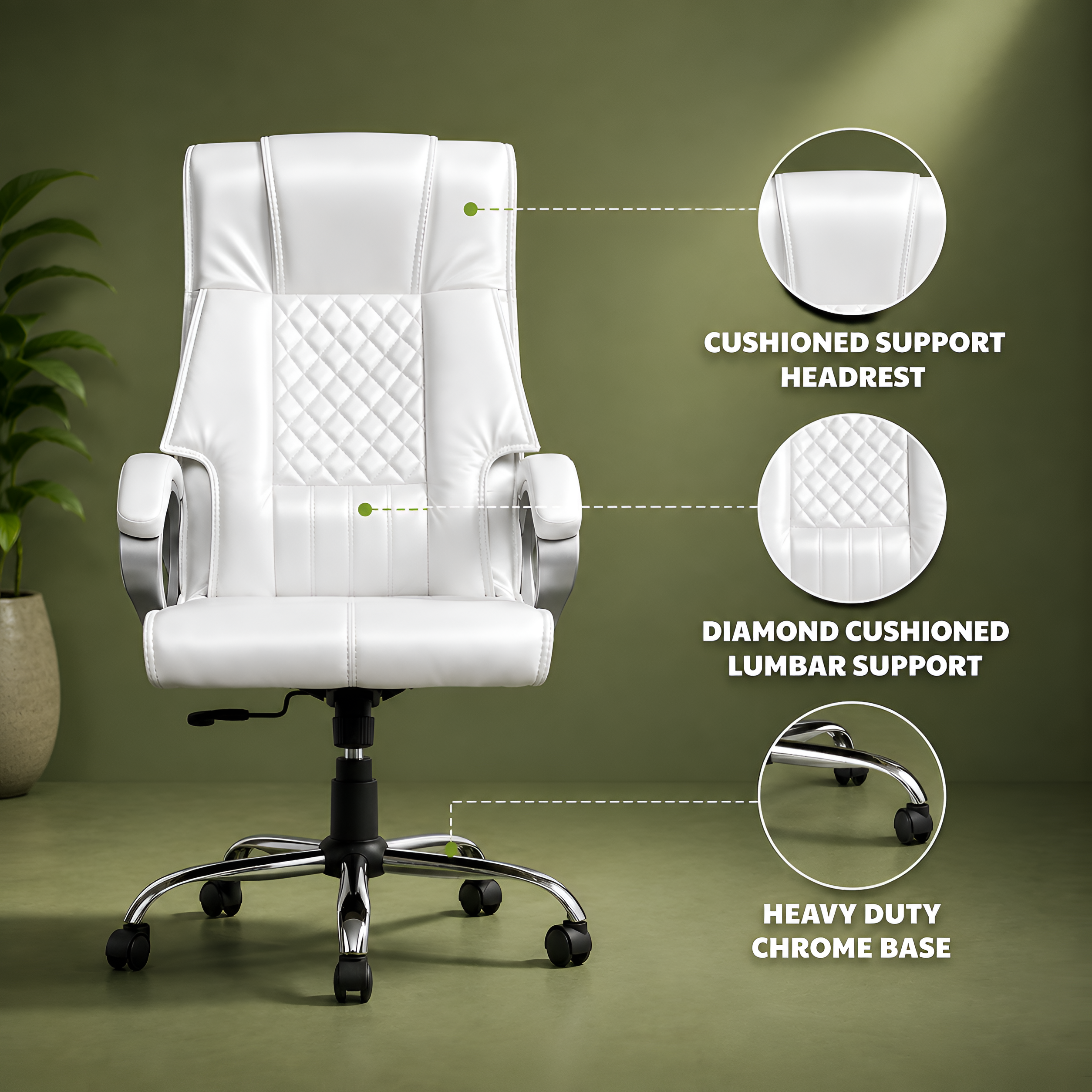 PE1002 Premium Leather Office Chair
