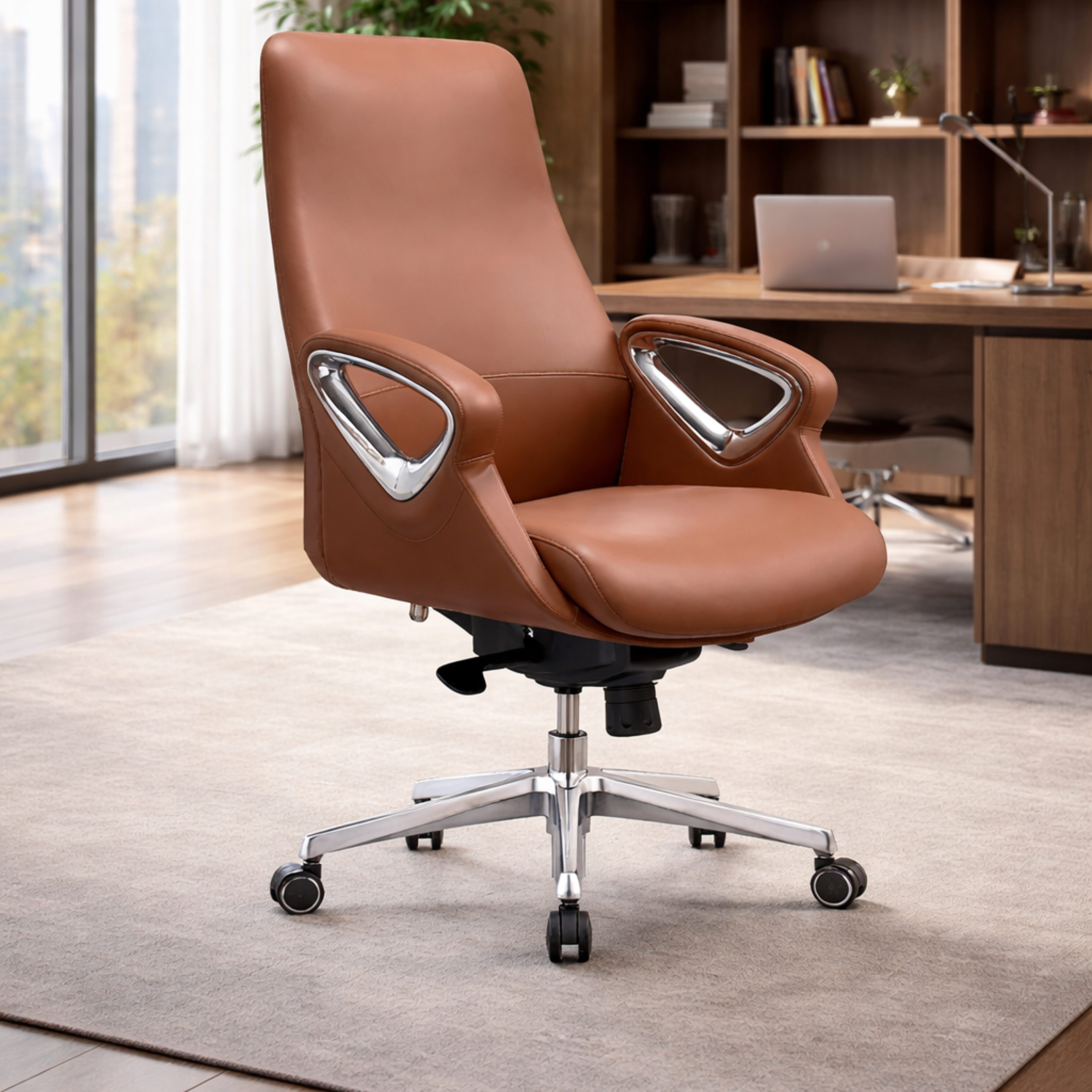 LS1007 Premium Leather Chair | Mid-Back