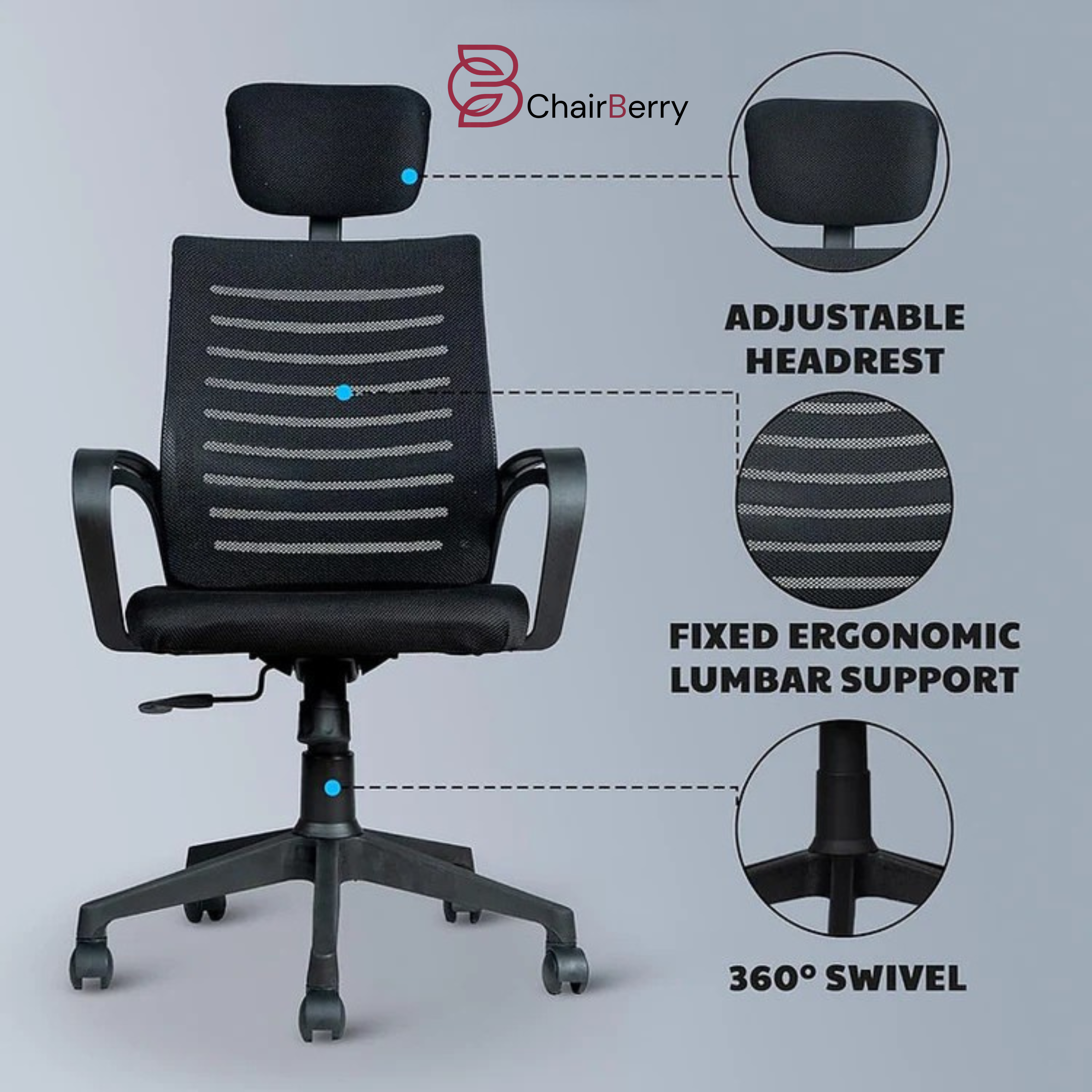 EP1010 Mesh Chair - Ergonomic Mesh Office & Work Chair