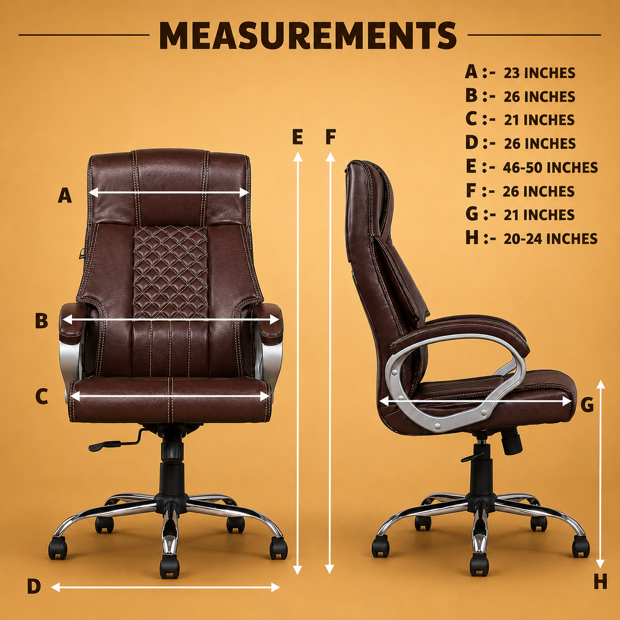 PE1002 Premium Leather Office Chair