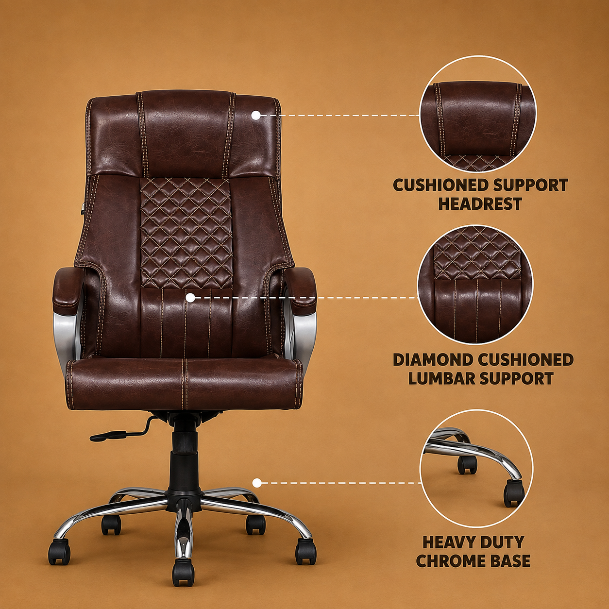 PE1002 Premium Leather Office Chair