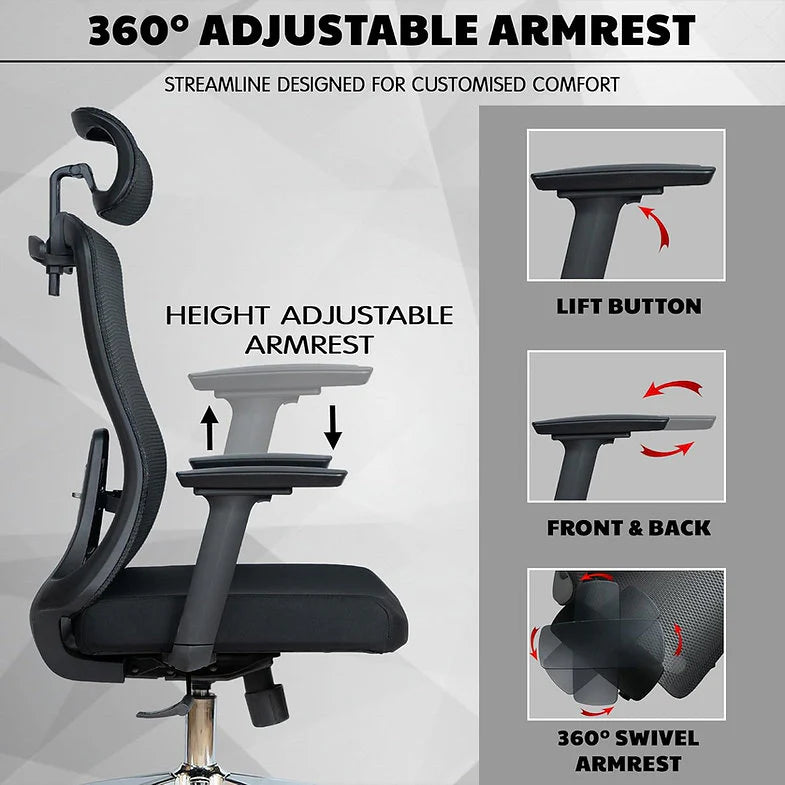 EP1009 Cushion Chair - Ergonomic Orthopaedic Premium Office & Work Chair