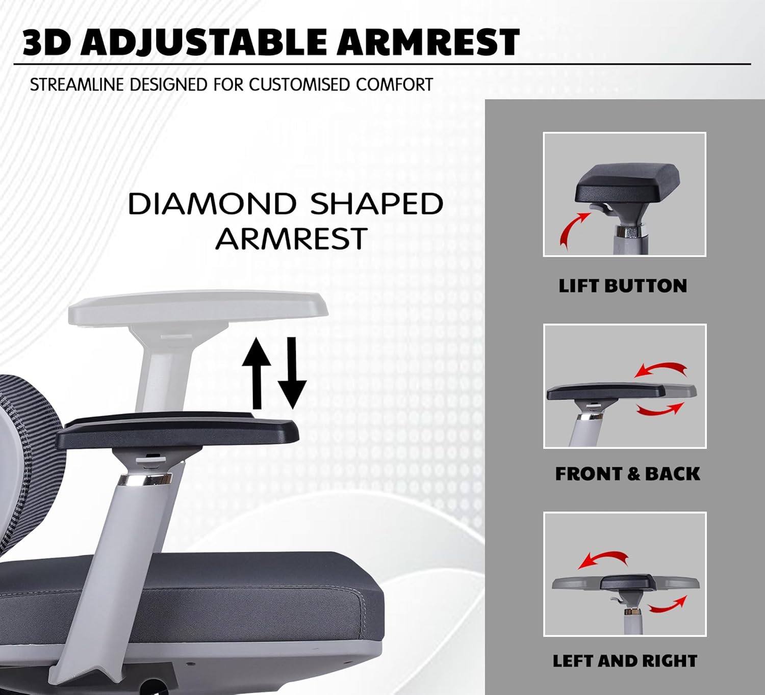 EP1001 Cushion Chair - Ergonomic Premium Mesh Office & Work Chair