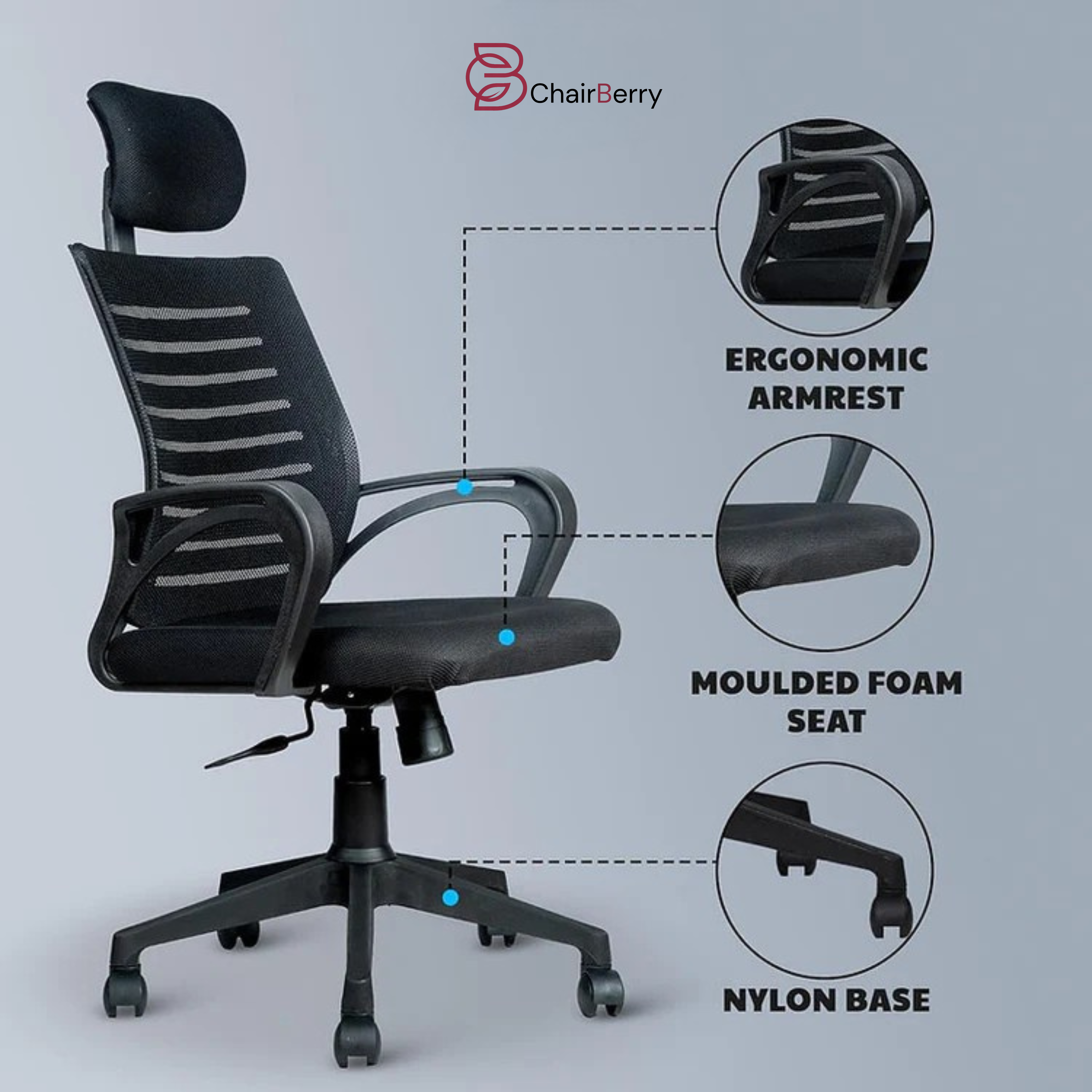 EP1010 Mesh Chair - Ergonomic Mesh Office & Work Chair