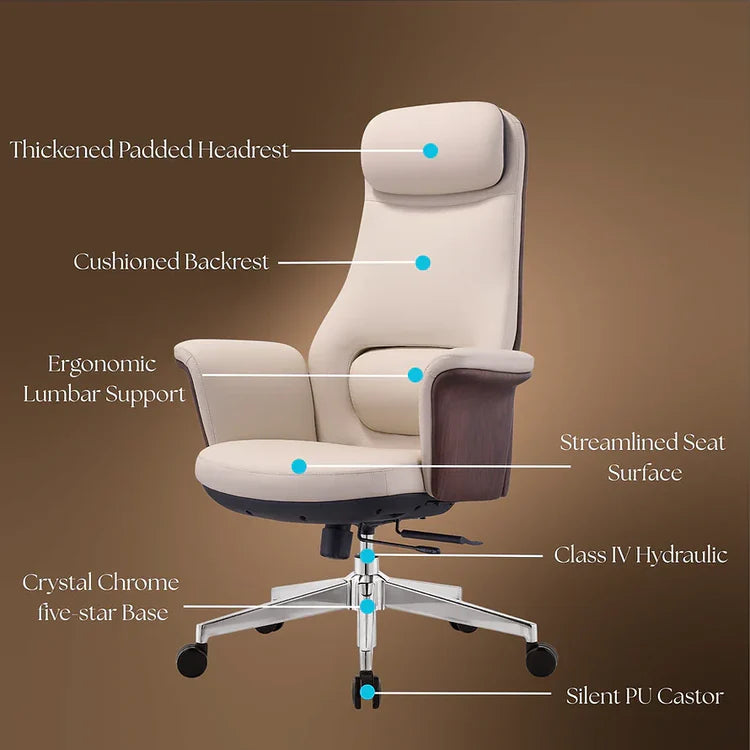 LS1004 Premium Leather Chair | High-Back