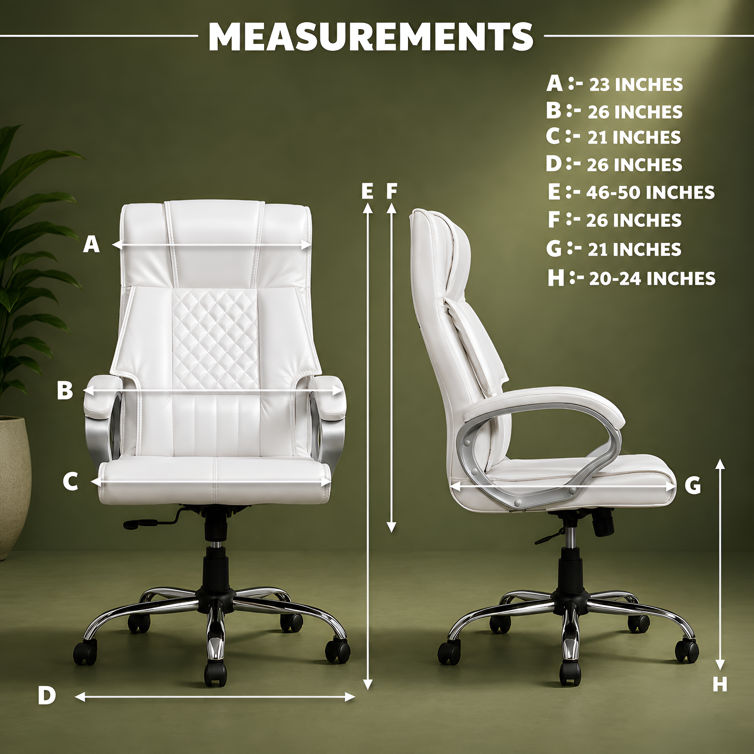 PE1002 Premium Leather Office Chair