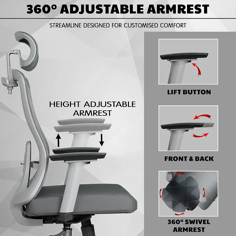 EP1009 Cushion Chair - Ergonomic Orthopaedic Premium Office & Work Chair