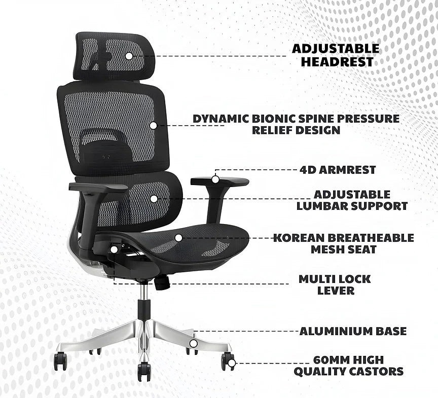 EP1005 Mesh Chair - Ergonomic Premium Mesh Office & Work Chair