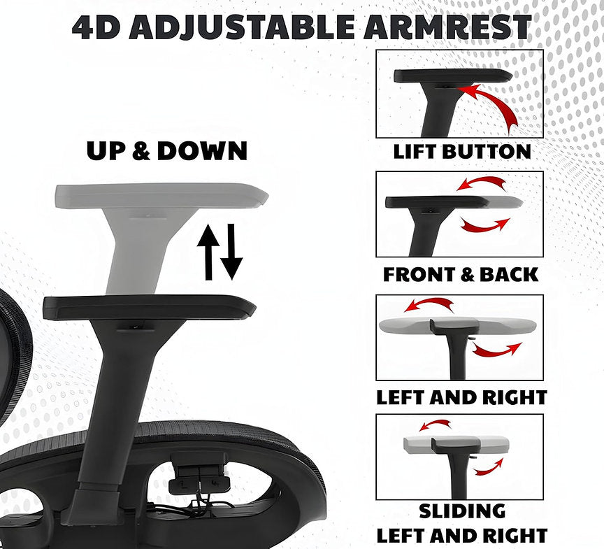 EP1005 Mesh Chair - Ergonomic Premium Mesh Office & Work Chair