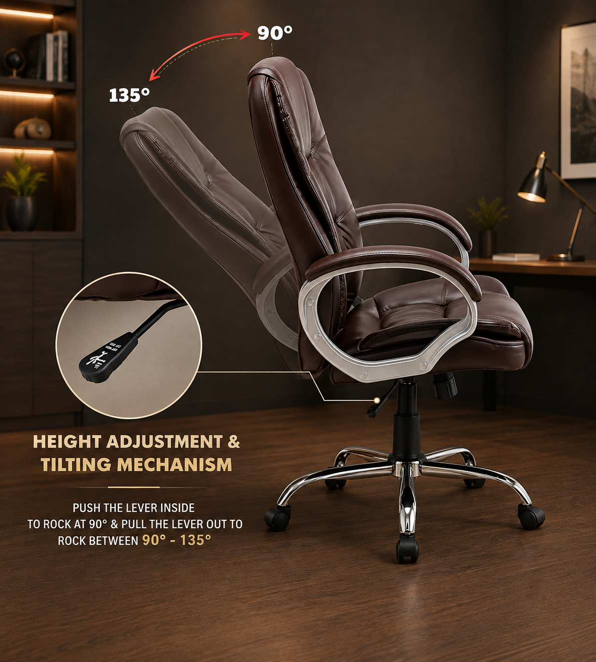 PE1005 Premium Leather Office Chair