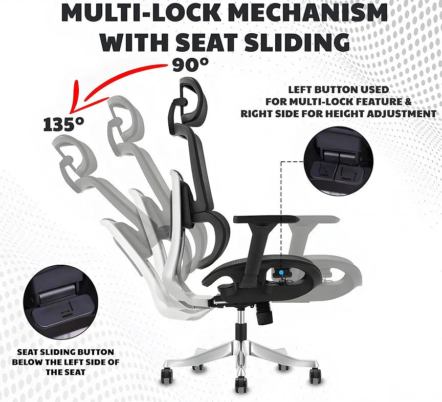 EP1005 Mesh Chair - Ergonomic Premium Mesh Office & Work Chair