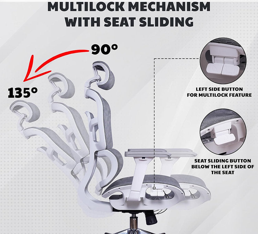 EP1006 Mesh Chair - Ergonomic Premium Mesh Office & Work Chair