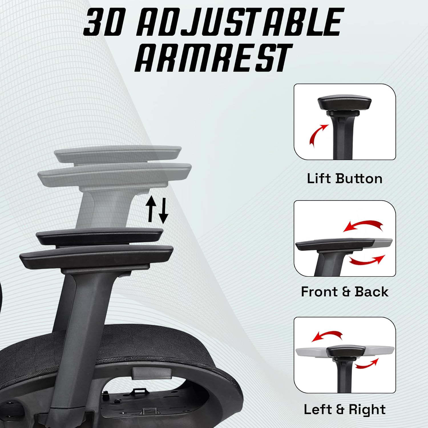 EP1001 Mesh Chair - Ergonomic Premium Mesh Office & Work Chair