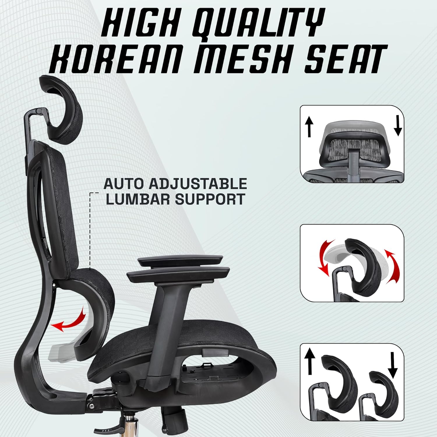 EP1001 Mesh Chair - Ergonomic Premium Mesh Office & Work Chair