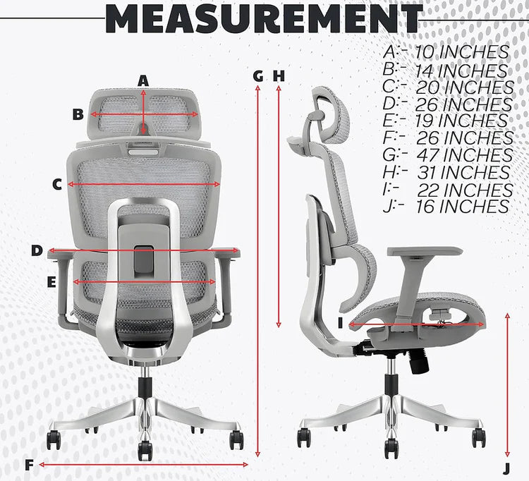 EP1012 Mesh Chair - Ergonomic Premium Mesh Office & Work Chair