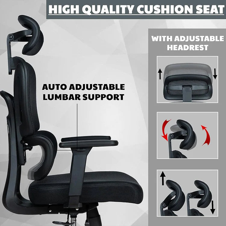 EP1002 Cushion Chair - Ergonomic Premium Mesh Office & Work Chair
