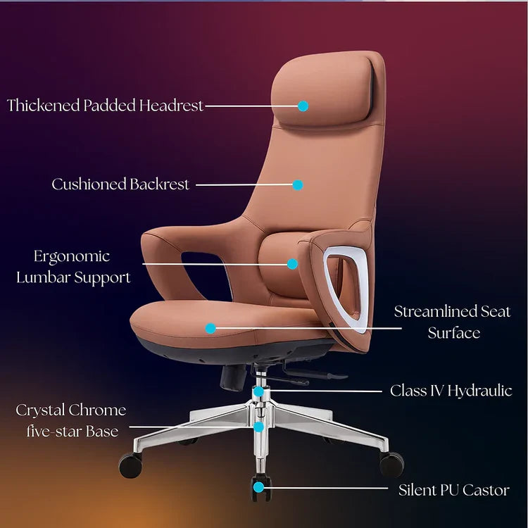 LS1013 Premium Leather Chair | High-Back