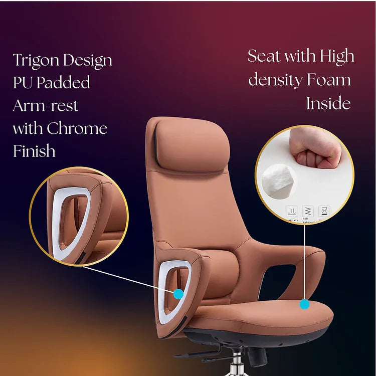 LS1013 Premium Leather Chair | High-Back