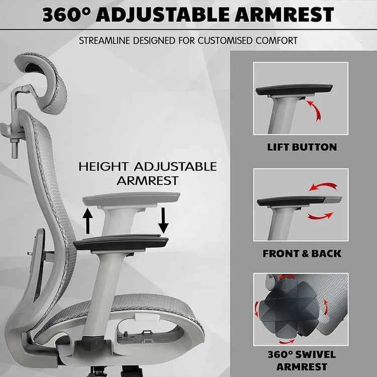 EP1015 Cushion Chair - Ergonomic Mesh Premium Office & Work Chair