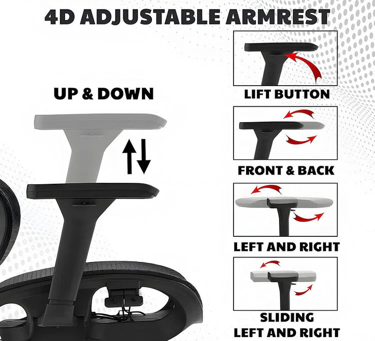 EP1012 Mesh Chair - Ergonomic Premium Mesh Office & Work Chair