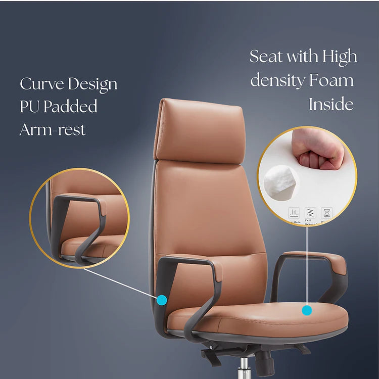 LS1012 Premium Leather Chair | High-Back