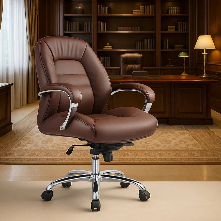 LS1005 Premium Leather Chair | Mid-Back