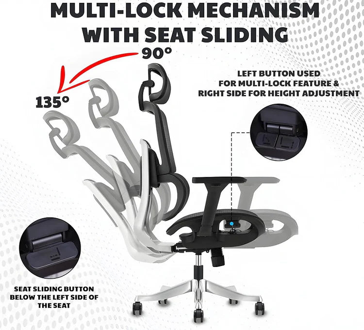 EP1012 Mesh Chair - Ergonomic Premium Mesh Office & Work Chair