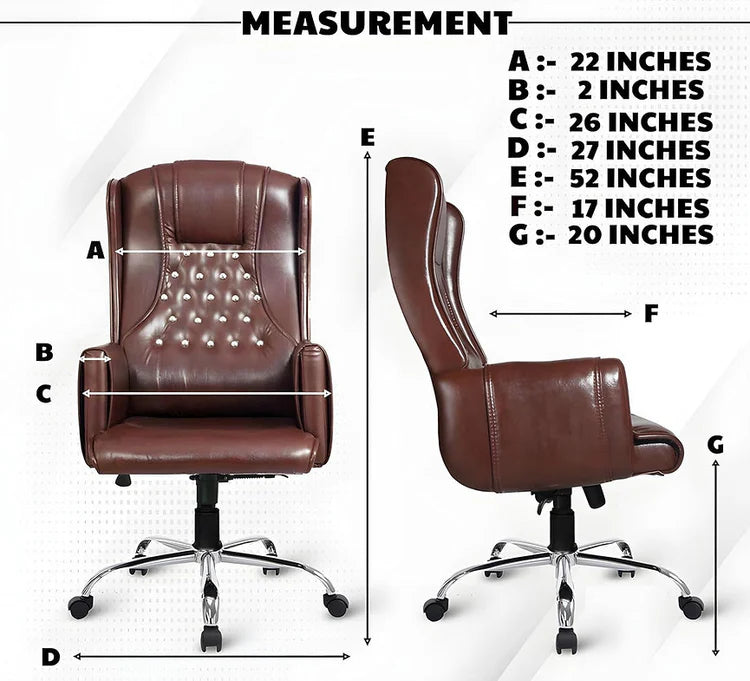 LS1014 Premium Leather Chair | High-Back