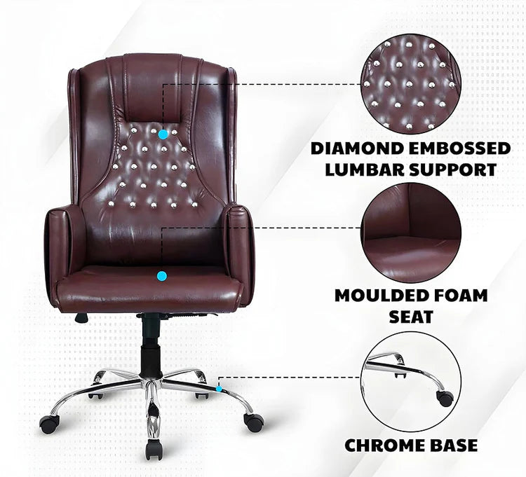 LS1014 Premium Leather Chair | High-Back