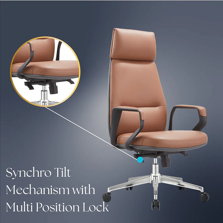 LS1012 Premium Leather Chair | High-Back