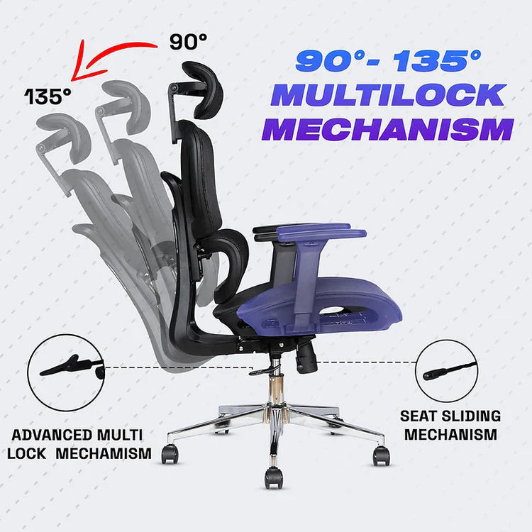 EP1002 Mesh Chair - Ergonomic Premium Mesh Office & Work Chair