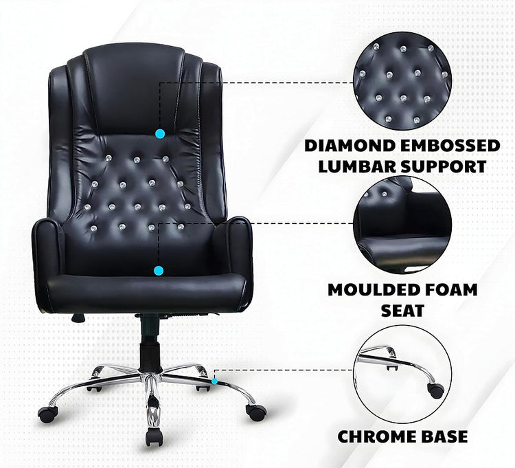 LS1014 Premium Leather Chair | High-Back