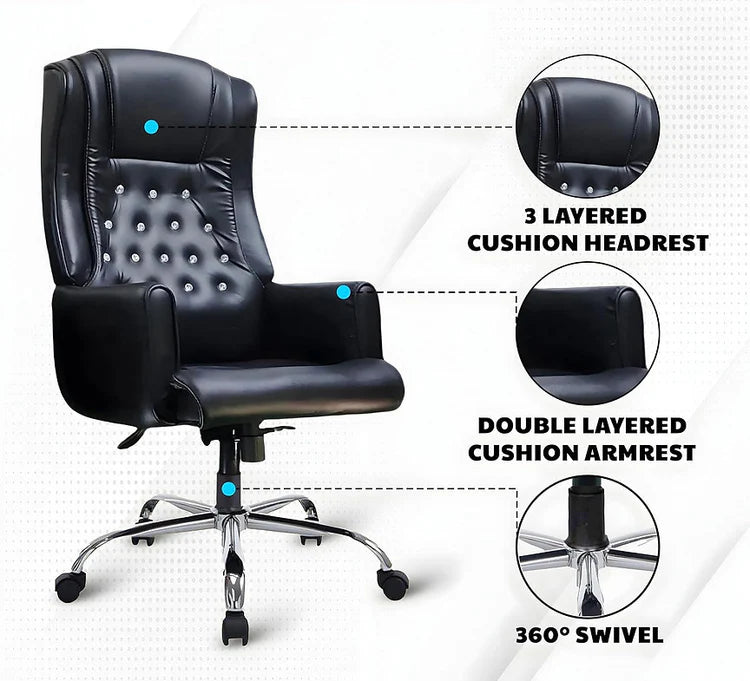 LS1014 Premium Leather Chair | High-Back