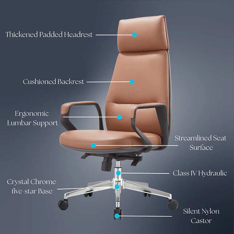 LS1012 Premium Leather Chair | High-Back