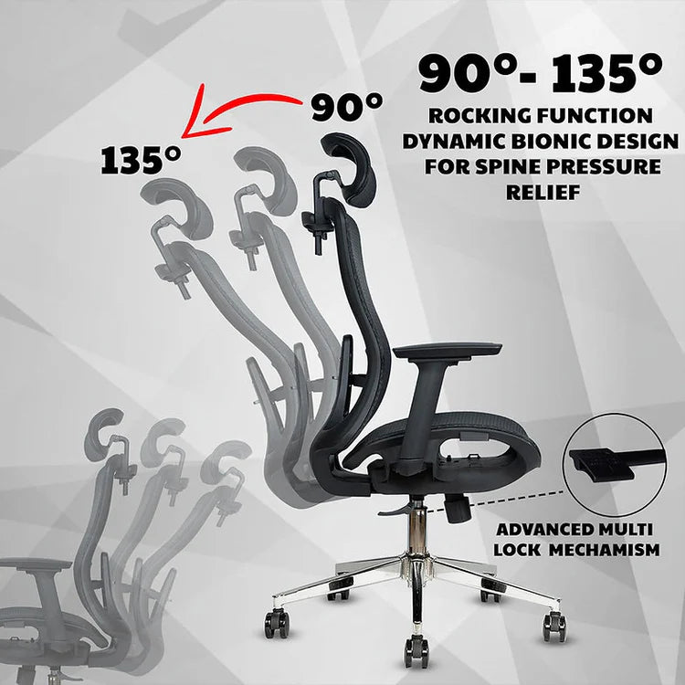EP1015 Cushion Chair - Ergonomic Mesh Premium Office & Work Chair