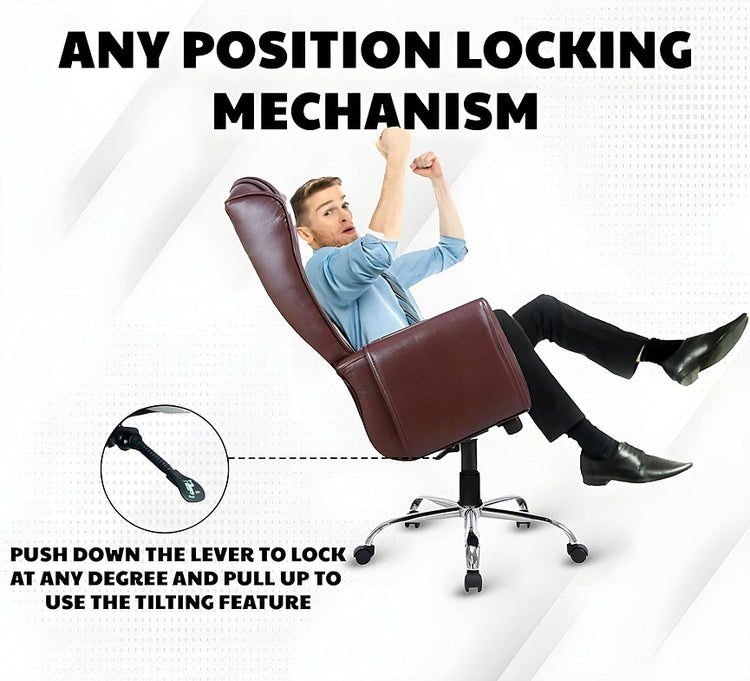 LS1014 Premium Leather Chair | High-Back