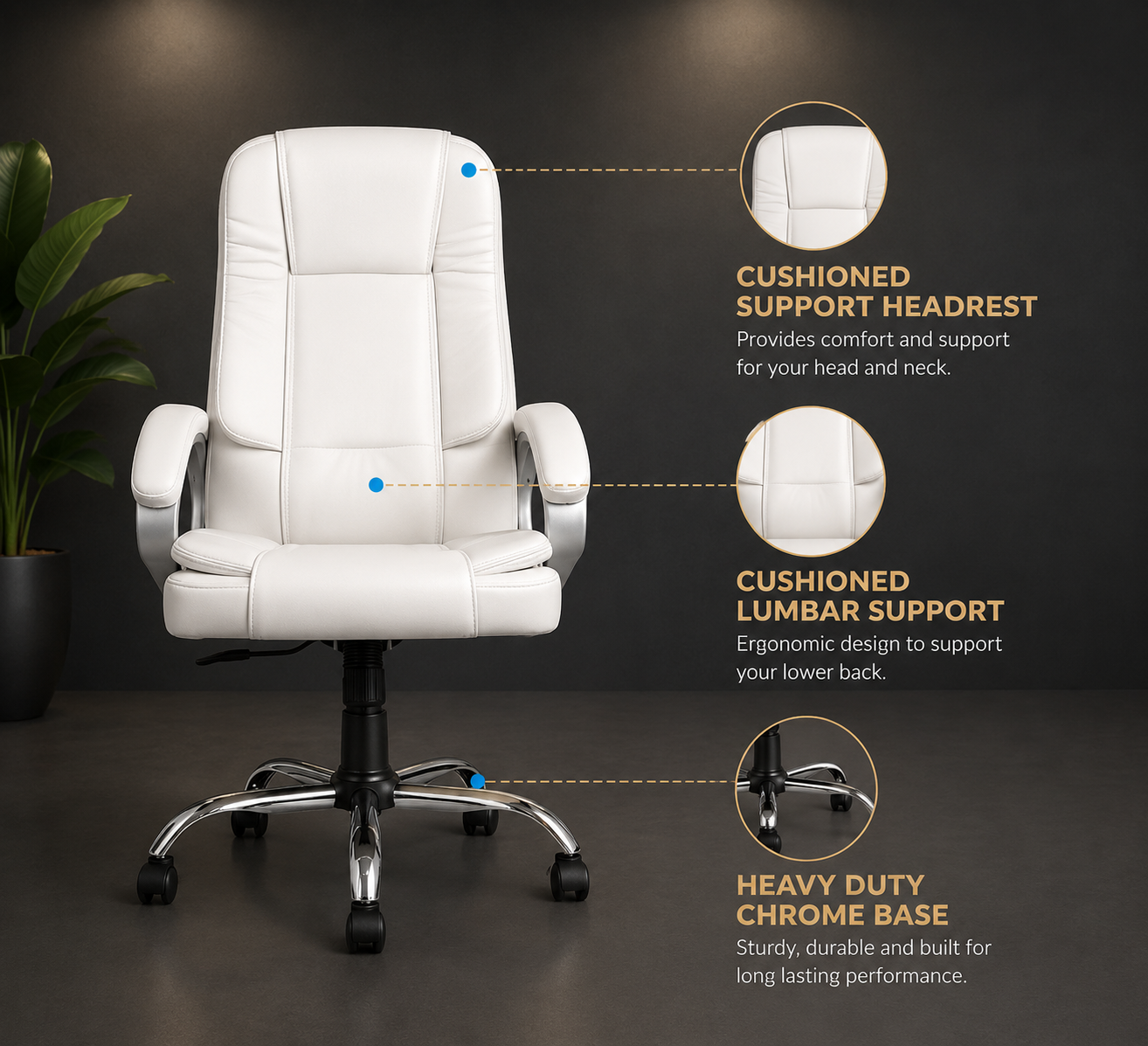 PE1004 Premium Leather Office Chair