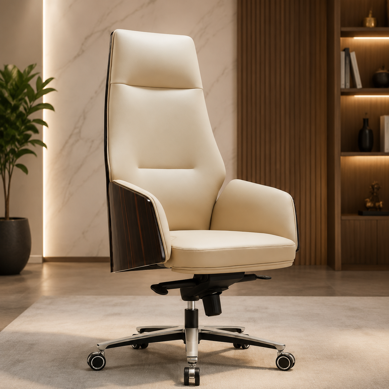 LS1015 Premium Leather Chair | High-Back