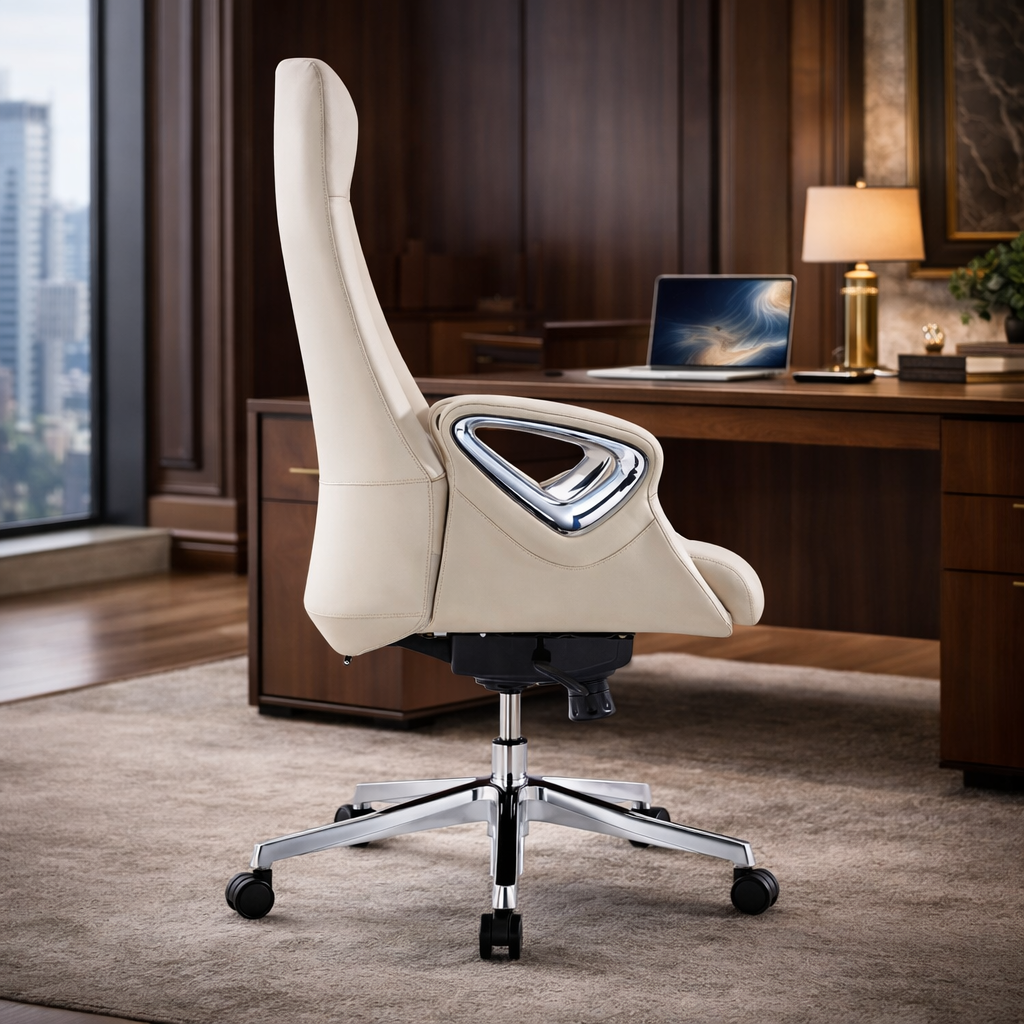 LS1006 Premium Leather Chair | High-Back