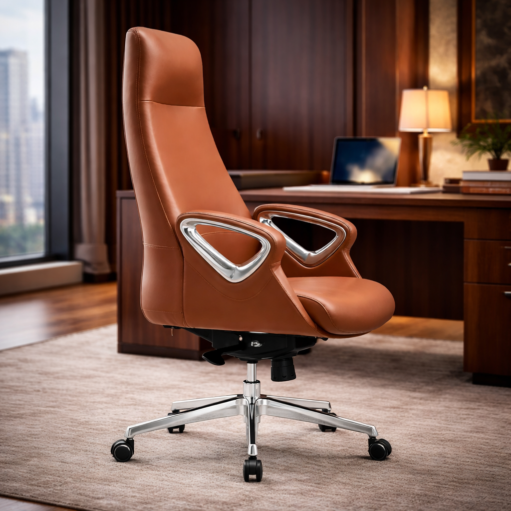 LS1006 Premium Leather Chair | High-Back