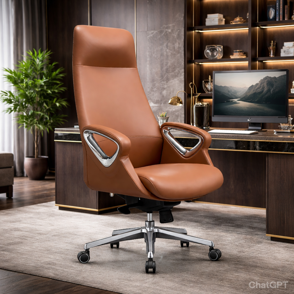 LS1006 Premium Leather Chair | High-Back