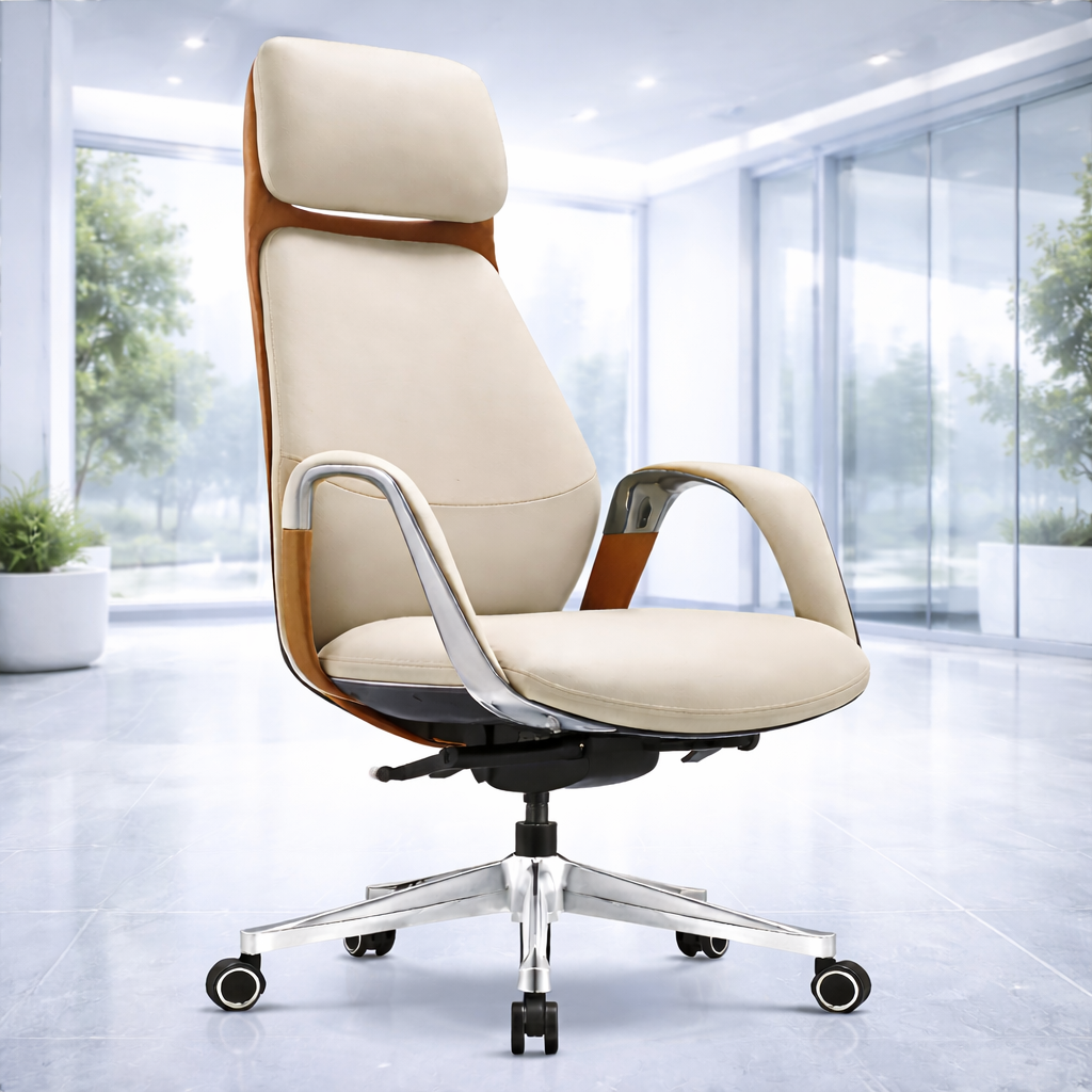 LS1009 Premium Leather Chair | High-Back