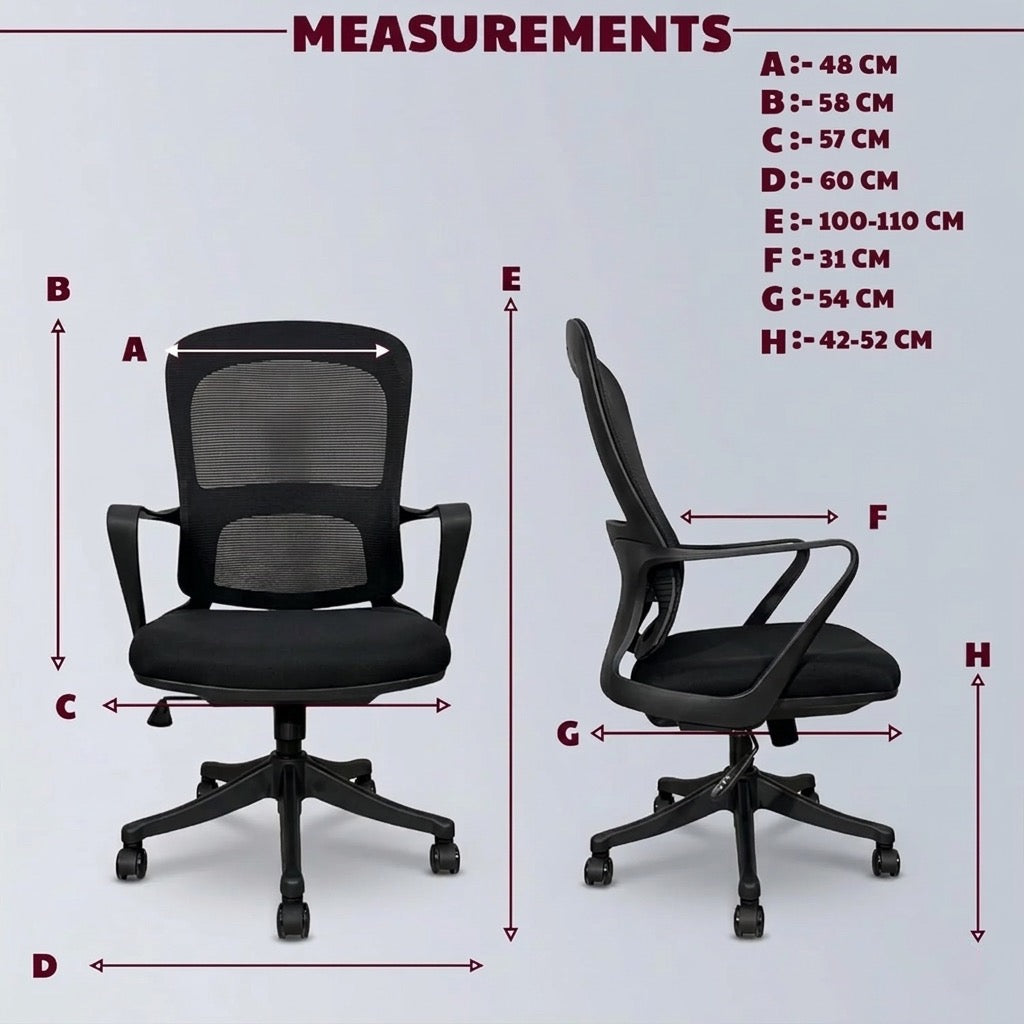 MB1005 Ergonomic Cushion Chair | Mid Back