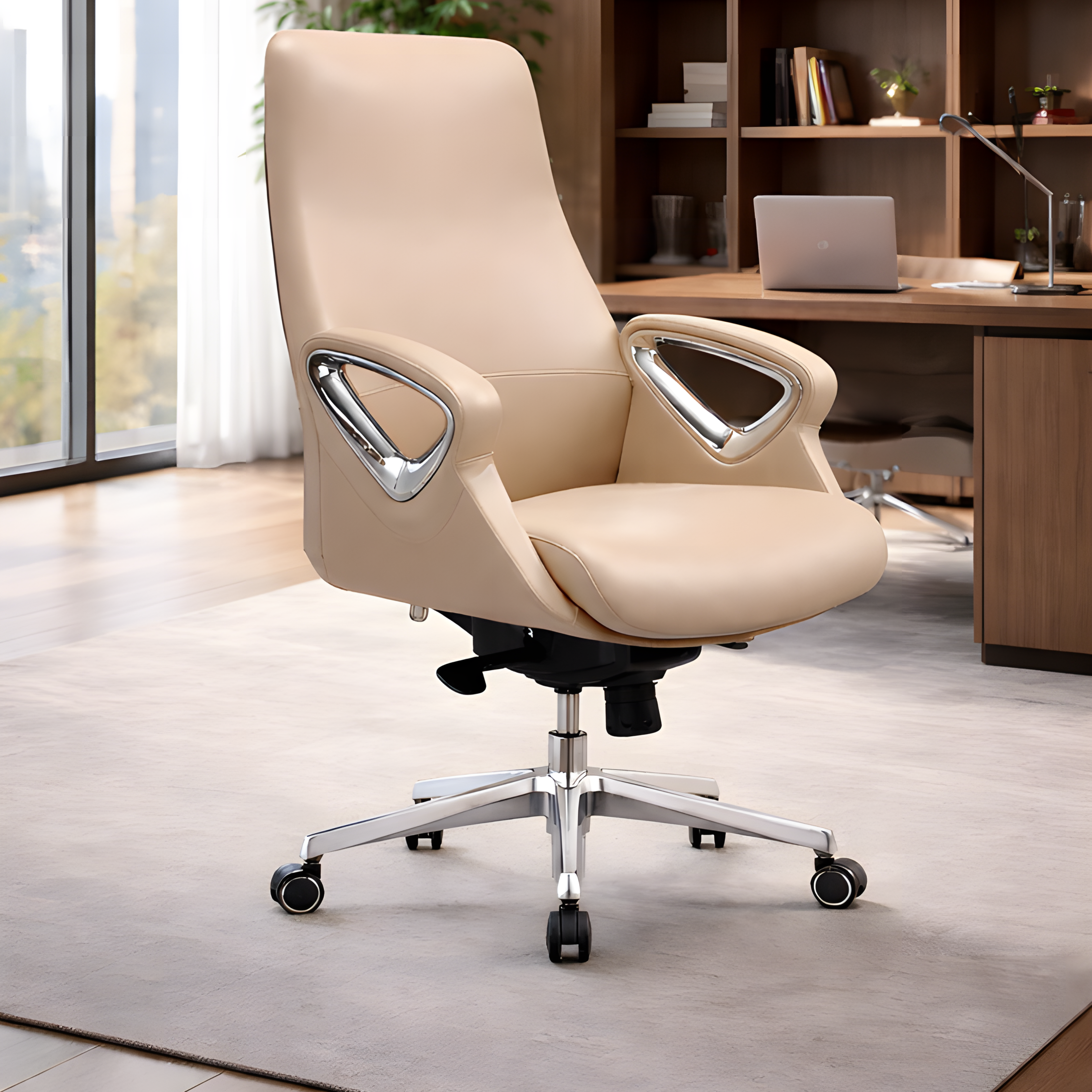 LS1007 Premium Leather Chair | Mid-Back